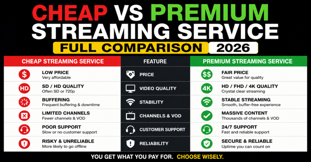 Cheap vs Premium Streaming Service