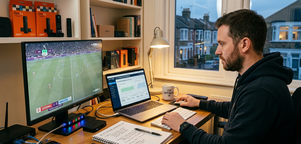 UK IPTV reseller evaluating provider panel dashboard showing server uptime stats and active stream counts