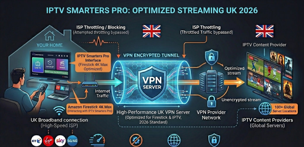 IPTV Smarters Pro interface on Amazon Firestick 4K