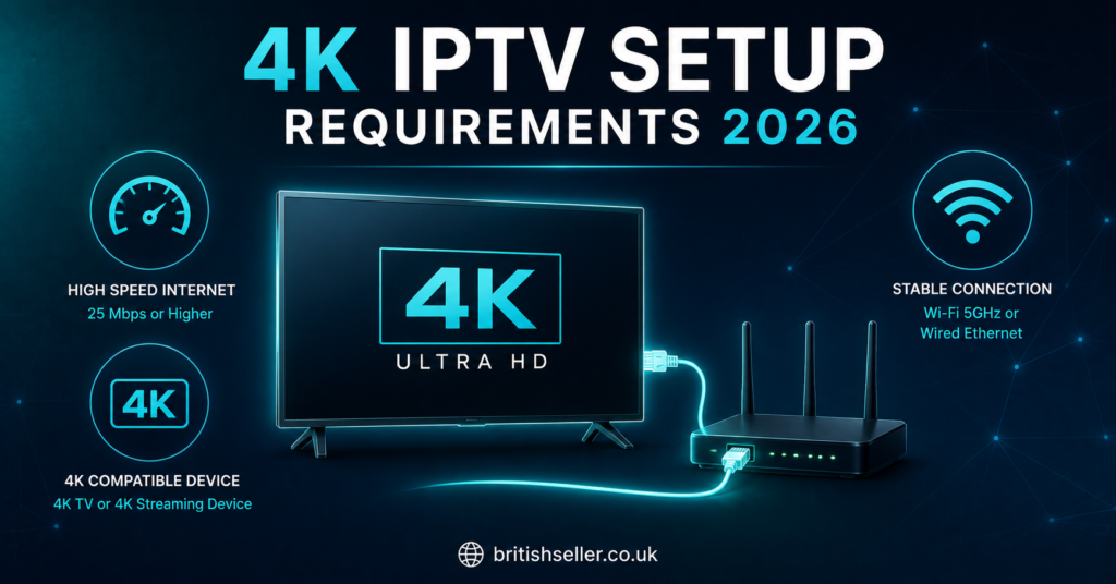 4K IPTV Setup Requirements 2026