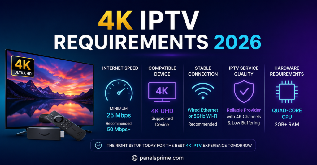 4K IPTV Requirements 2026
