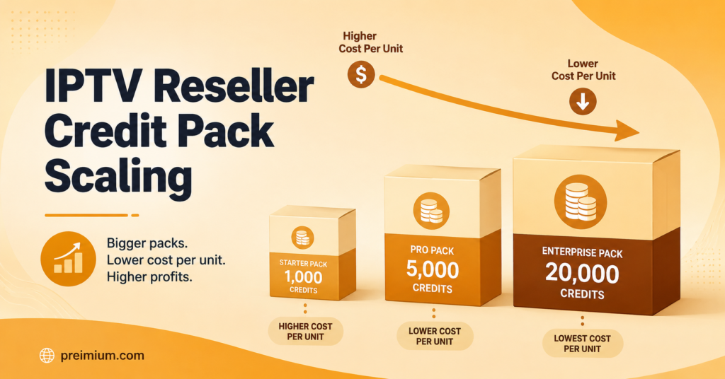 IPTV Reseller Credit Pack Scaling