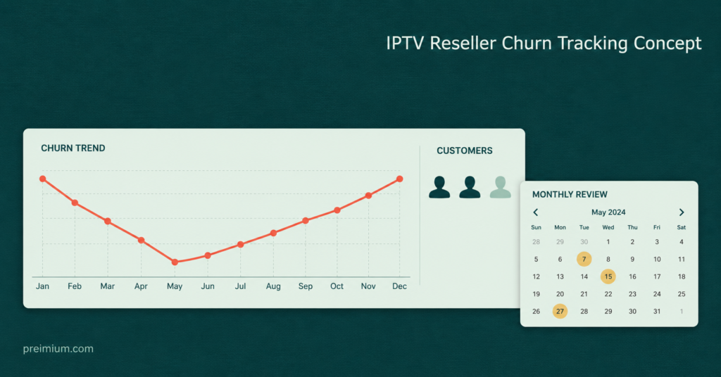 IPTV Reseller Churn Tracking Concept