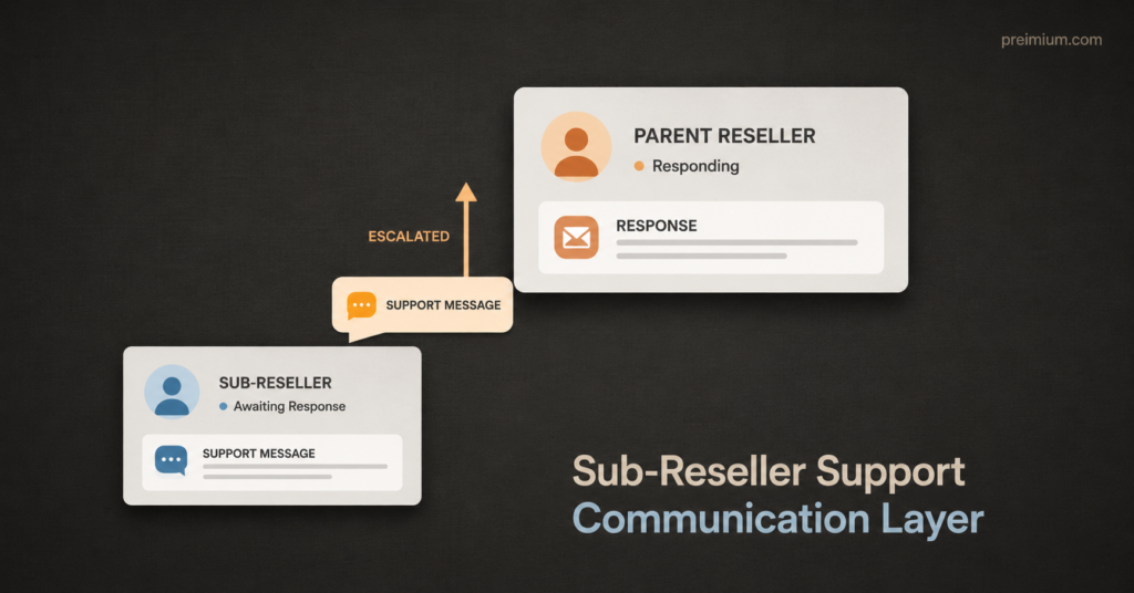 Sub-Reseller Support Communication Layer