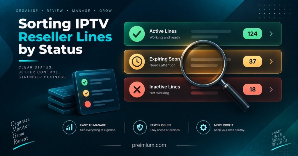 Sorting IPTV Reseller Lines by Status
