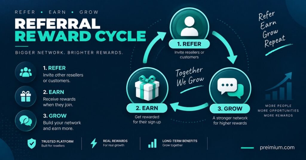 Referral reward cycle illustration
