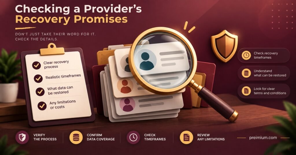 Checking a Provider's Recovery Promises