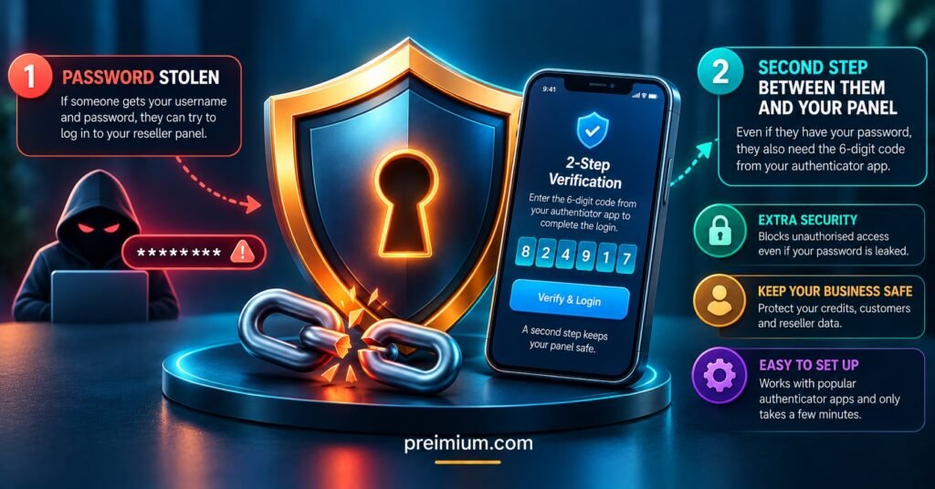Second Step Between a Stolen Password and Your Panel